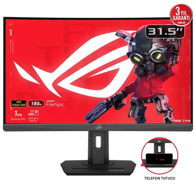 ASUS ROG Strix XG32WCS écran plat de PC 80 cm (31.5") 2560 x 1440 pixels Quad HD LED Noir - Asus - Ecran Ordinateur - visuel 2