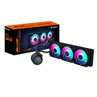 AORUS WATERFORCE II 360 AIO Refroidisseur liquide pour processeur - 3x ventilateurs ARGB de 120 mm,  - Gigabyte - Refroidissement PC - visuel 1