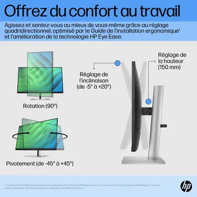 Écran FHD E27 G5 HP - Ecran Ordinateur - visuel 6
