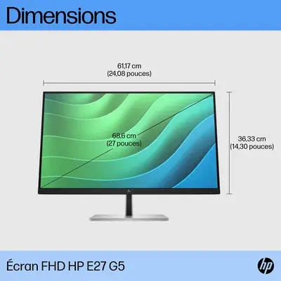 Écran FHD E27 G5 HP - Ecran Ordinateur - visuel 5