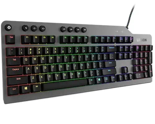 Lenovo Legion K500 clavier Gaming USB QWERTY Anglais américain Noir, Gris - Clavier - visuel 3