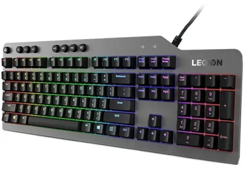 Lenovo Legion K500 clavier Gaming USB QWERTY Anglais américain Noir, Gris - Clavier - visuel 2