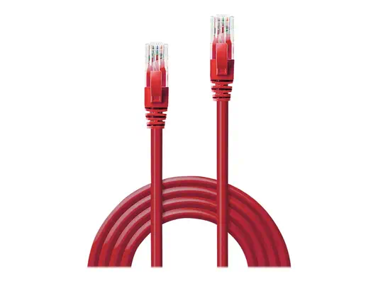 LINDY Cat.6 UTP Cable Red 3m - Lindy - Câble RJ et Fibre optique - visuel 1