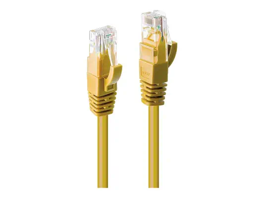 LINDY Cat.6 UTP Cable Yellow 0.5m - Lindy - Câble RJ et Fibre optique - visuel 3