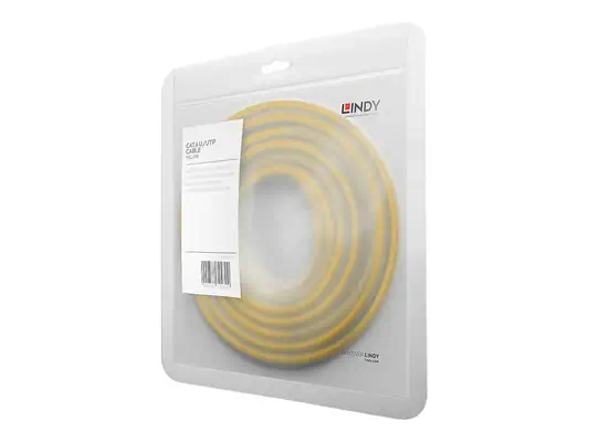 LINDY Cat.6 UTP Cable Yellow 0.5m - Lindy - Câble RJ et Fibre optique - visuel 2