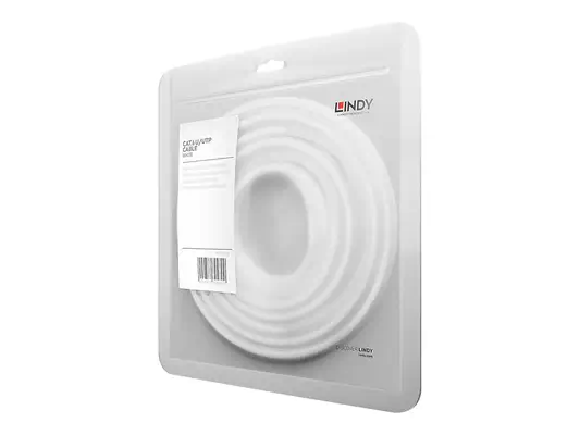 LINDY Cat.6 UTP Cable White 5m - Lindy - Câble RJ et Fibre optique - visuel 1