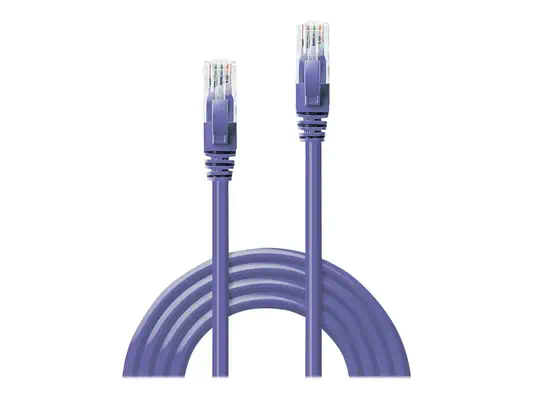 LINDY Cat.6 U/UTP Cable Purple 3m Colour Code ANSI/TIA 568C - Lindy - Câble RJ et Fibre optique - visuel 1