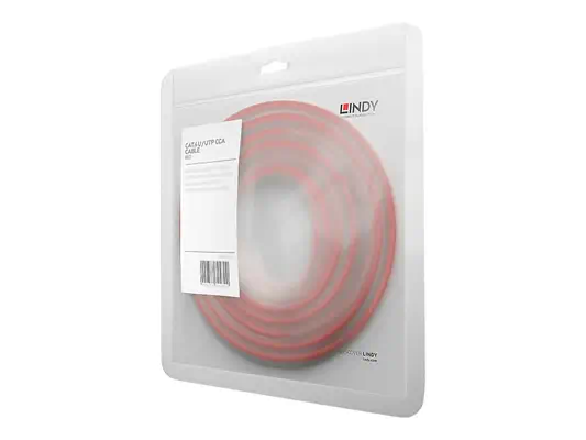 LINDY Basic Cat.6 U/UTP Cable Red 7.5m - Lindy - Câble RJ et Fibre optique - visuel 1