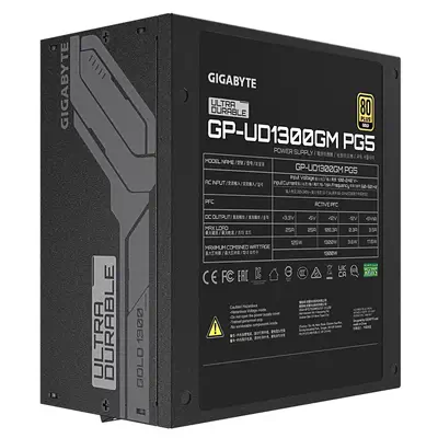 GIGABYTE UD1300GM PG5 unité d'alimentation d'énergie 1300 W 20+4 pin ATX ATX Noir - Gigabyte - Boitier d'alimentation - visuel 5