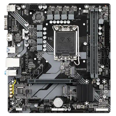 B760M H DDR4 Carte Mère - Prend en charge les processeurs Intel Core 14e génération, VRM numérique 6 - Gigabyte - Carte mère - visuel 2