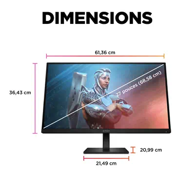 Écran gamer FHD 165 Hz OMEN 27 pouces - OMEN 27 avis - HDR