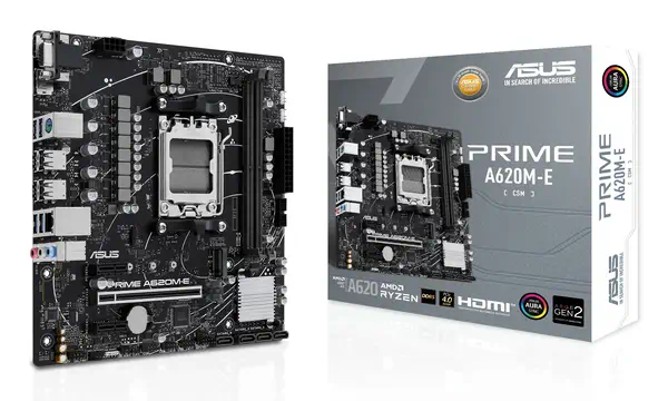 ASUS PRIME A620M-E-CSM AMD A620 Emplacement AM5 micro ATX - Asus - Carte mère - visuel 1