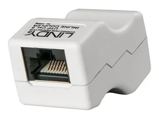 LINDY RJ45 UTP Line Coupler Cat.6 Plastic Case unshielded - Lindy - Câble RJ et Fibre optique - visuel 2