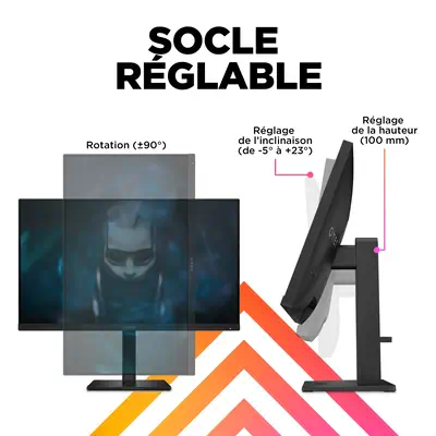 Écran gamer FHD 165 Hz OMEN 23,8 pouces - OMEN 24 - HP - Ecran Ordinateur - visuel 10