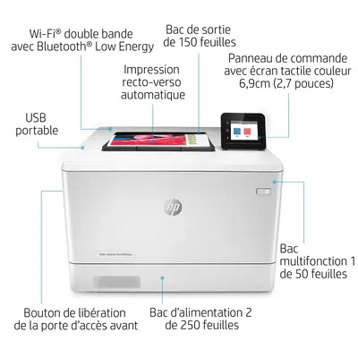 LaserJet Pro M454dw Sans fil Couleur Imprimante, Recto verso - HP - Imprimante Laser - visuel 5