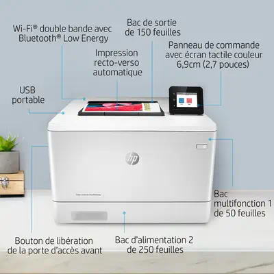 LaserJet Pro M454dw Sans fil Couleur Imprimante, Recto verso - HP - Imprimante Laser - visuel 9