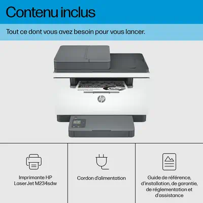 LaserJet M234sdw Sans fil Multifunction Noir et blanc Imprimante, Copieur, Scanner; Recto verso - HP - Imprimante Laser - visuel 4