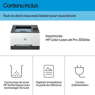 LaserJet Pro 3202dw Sans fil Multifunction Couleur Imprimante, Recto verso - HP - Imprimante Laser - visuel 4