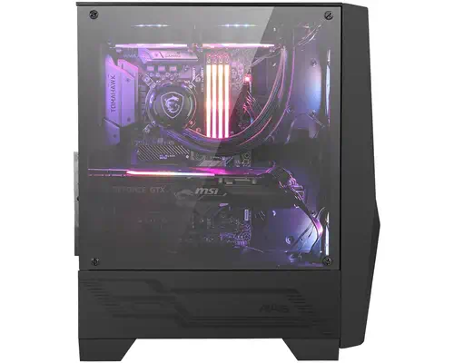 MSI MAG FORGE 100R unité centrale Midi Tower Noir, Transparent - Boitier - visuel 2