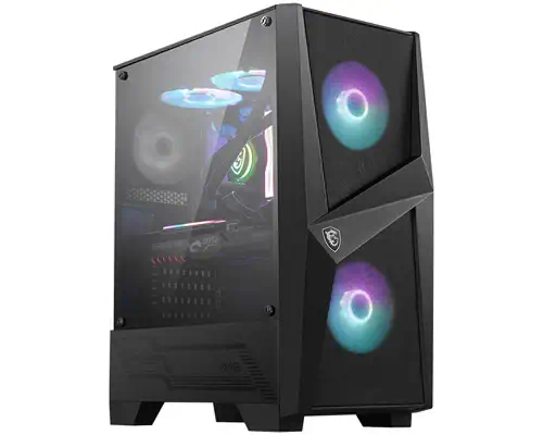 MSI MAG FORGE 100R unité centrale Midi Tower Noir, Transparent - Boitier - visuel 1