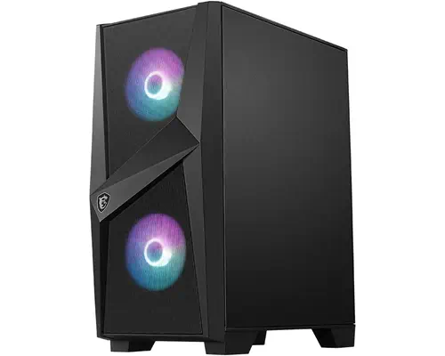 MSI MAG FORGE 100R unité centrale Midi Tower Noir, Transparent - Boitier - visuel 3