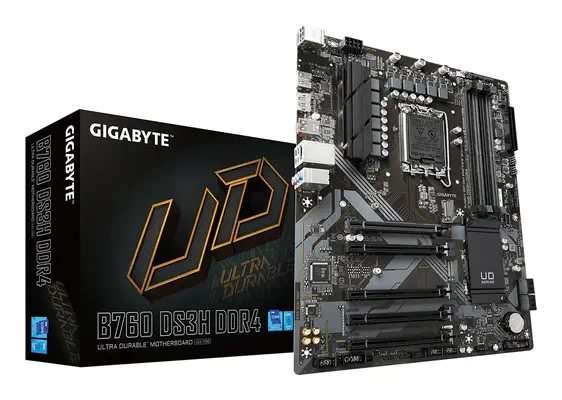B760 DS3H DDR4 Carte Mère - Prend en charge les processeurs Intel Core 14e génération, VRM numérique - Gigabyte - Carte mère - visuel 1