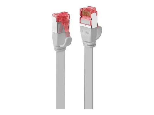 LINDY Cat.6 U/FTP Flat Patch Cable Grey 3m - Lindy - Câble RJ et Fibre optique - visuel 3