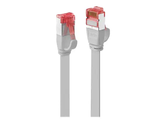 LINDY Cat.6 U/FTP Flat Patch Cable Grey 3m - Lindy - Câble RJ et Fibre optique - visuel 1