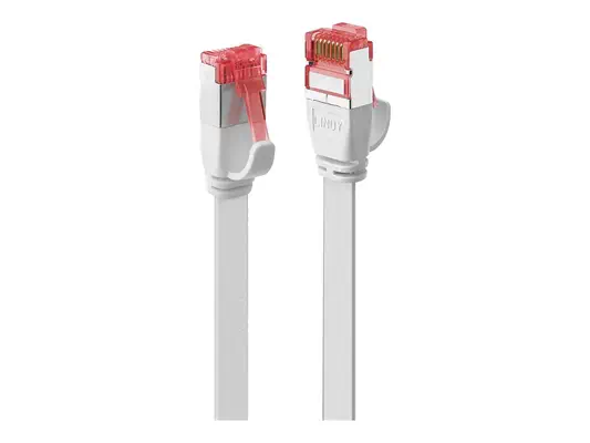 LINDY Cat.6 U/FTP Flat Patch Cable White 5m - Lindy - Câble RJ et Fibre optique - visuel 3