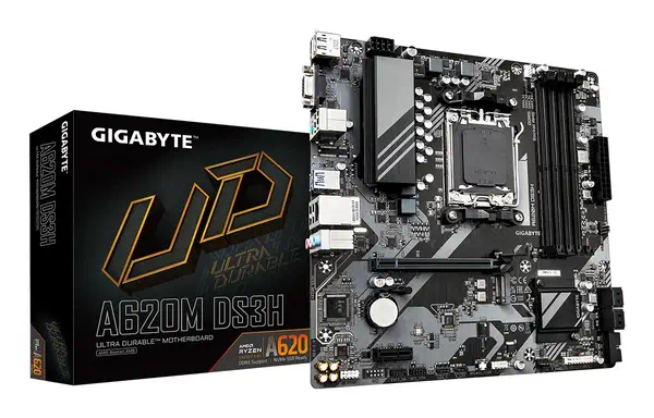 A620M DS3H Carte Mère - Prend en charge les processeurs AMD Ryzen 8000, VRM numérique 5+2+2 phases,  - Gigabyte - Carte mère - visuel 1