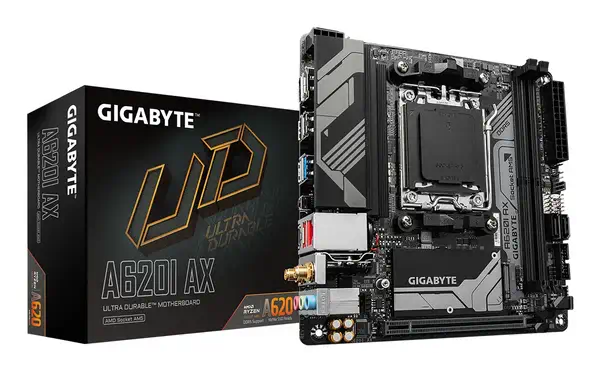 A620I AX Carte Mère - Prend en charge les processeurs AMD Ryzen 8000, VRM numérique 5+2+1 phases, ju - Gigabyte - Carte mère - visuel 1