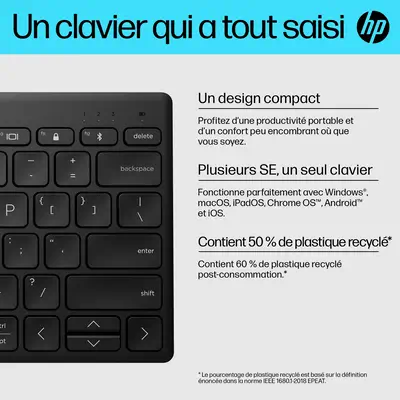 Clavier Bluetooth multi-appareil compact HP 355 - visuel 10