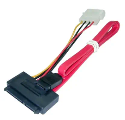 Lindy Câble SATA interne + alimentation (5V), 0.3m - Accessoire Stockage - visuel 1