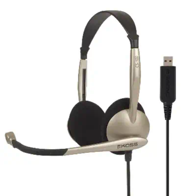 Koss CS100 USB Casque Avec fil Arceau Appels/Musique Beige - Casque Micro - visuel 1