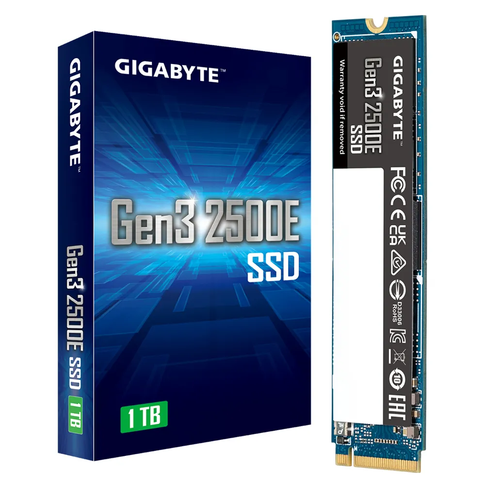 GIGABYTE Gen3 2500E SSD 1TB 1 To M.2 PCI Express 3.0 NVMe 3D NAND - Gigabyte - Disque dur SSD - visuel 1