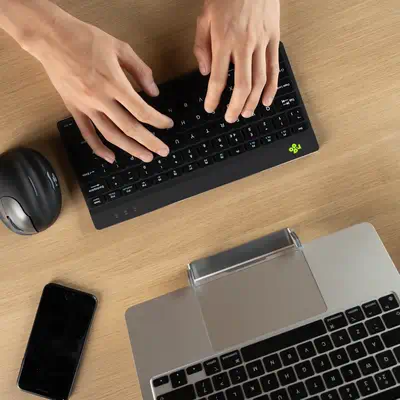 Clavier ergonomique R-Go Compact Break, clavier compact avec logiciel de pause,QWERTY (ES), Bluetoot - R-Go Tools - visuel 6