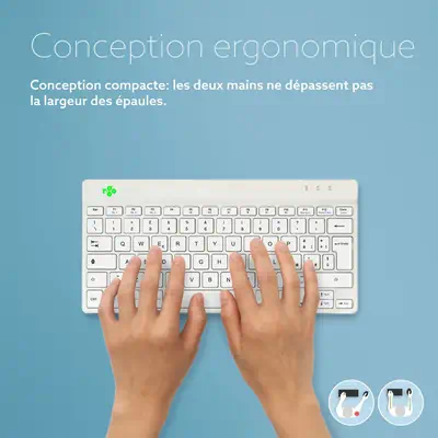 Clavier ergonomique R-Go Compact Break, clavier compact avec logiciel de pause,QWERTY (IT), Bluetoot - R-Go Tools - visuel 10