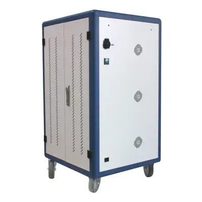 Techly I-CABINET-30DUTY chariot et rangement roulant Classe mobile de charge et de gestion Blanc, Bl - Accessoire Onduleur - visuel 3