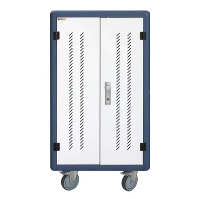 Techly I-CABINET-30DUTY chariot et rangement roulant Classe mobile de charge et de gestion Blanc, Bl - Accessoire Onduleur - visuel 2