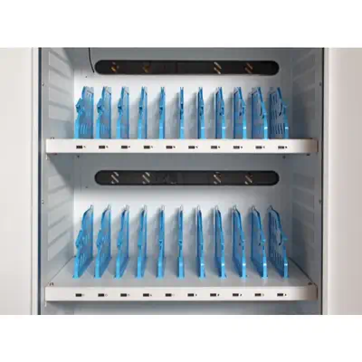 Techly I-CABINET-30DUTY chariot et rangement roulant Classe mobile de charge et de gestion Blanc, Bl - Accessoire Onduleur - visuel 5
