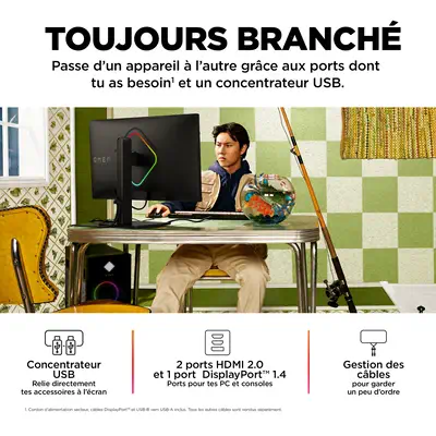 Écran gamer QHD 240 Hz OMEN 27 pouces - OMEN 27qs - HP - Ecran Ordinateur - visuel 10