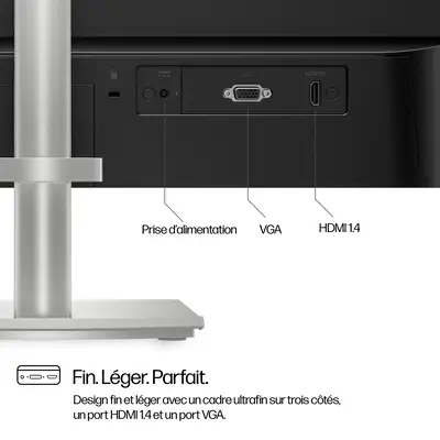 Écran Full HD réglable en hauteur 23,8 pouces HP Série 5 - 524sh - Ecran Ordinateur - visuel 8