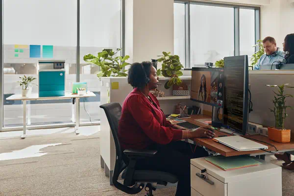 Micro-casque Poly Blackwire 3310 certifié Microsoft Teams avec adaptateur USB-C/A TAA - HP - Casque Micro - visuel 8