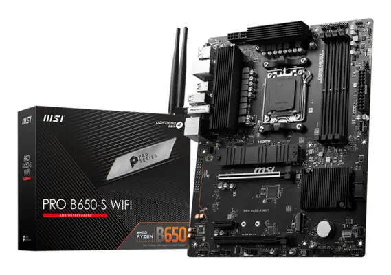 MSI PRO B650-S WIFI carte mère AMD B650 Emplacement AM5 ATX - Carte mère - visuel 1