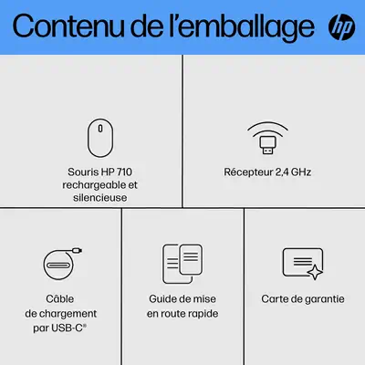 Souris silencieuse rechargeable HP 710 - visuel 4