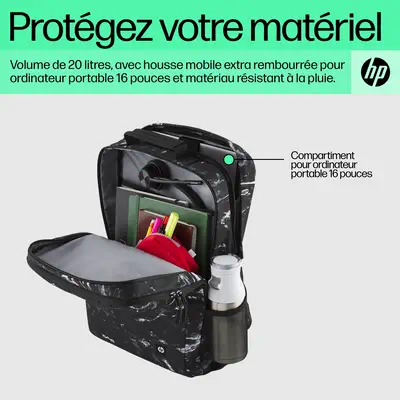 Sac à dos HP Campus XL imprimé marbre - Sacoche & Housse - visuel 7