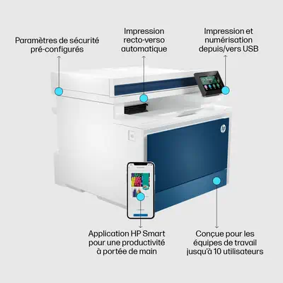 LaserJet Pro 4302fdn Multifunction Couleur Imprimante, Ethernet uniquement; Copieur, Scanner - HP - Impression - visuel 4