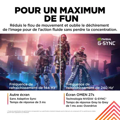 Écran gamer FHD 240 Hz OMEN 27 pouces - OMEN 27s - HP - Ecran Ordinateur - visuel 10