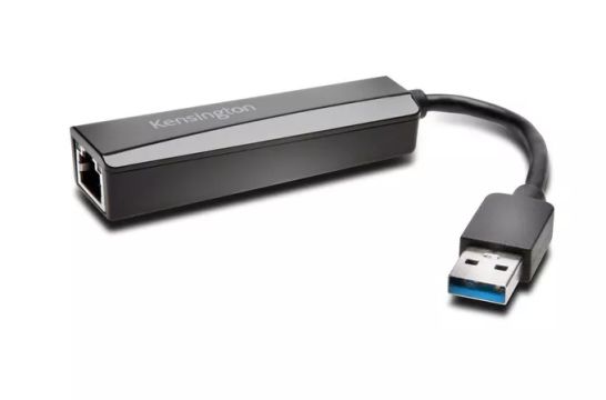 Kensington Adaptateur Ethernet USB-A UA0000E — Noir Kensington - visuel 1 - hello RSE