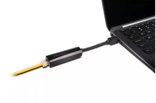 Kensington Adaptateur Ethernet USB-A UA0000E — Noir Kensington - visuel 3 - hello RSE